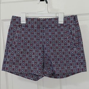J. Crew Geometric Pattern Chino Shorts 5”
